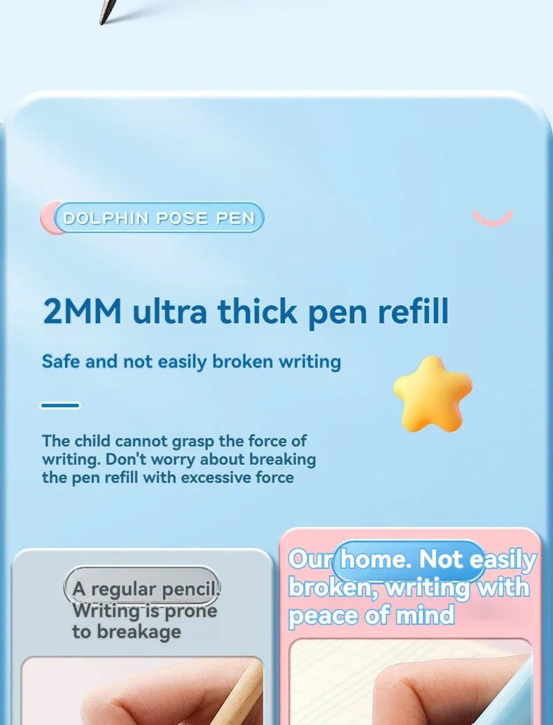 Cute Dolphin 2mm Mechanical Pencil Set