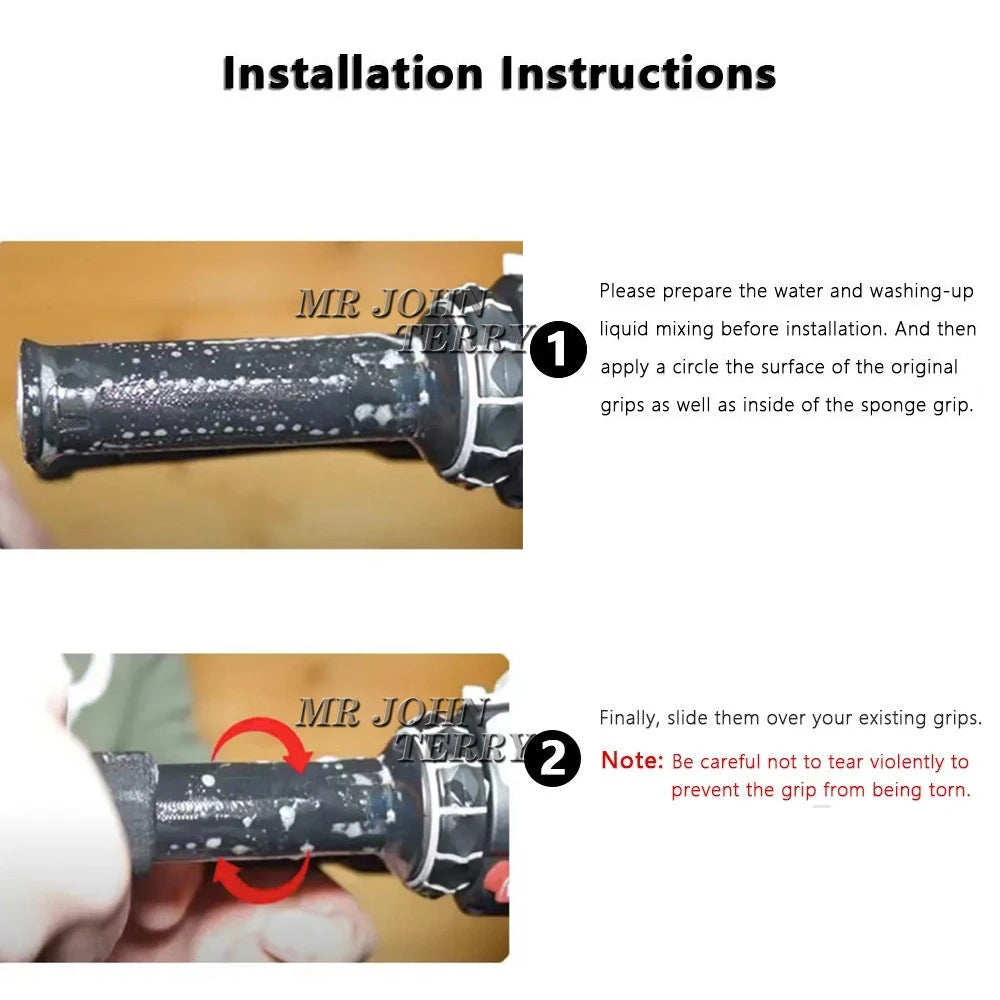 Motorcycle Sponge Handlebar Grip Cover - Anti-Vibration, Non-Slip