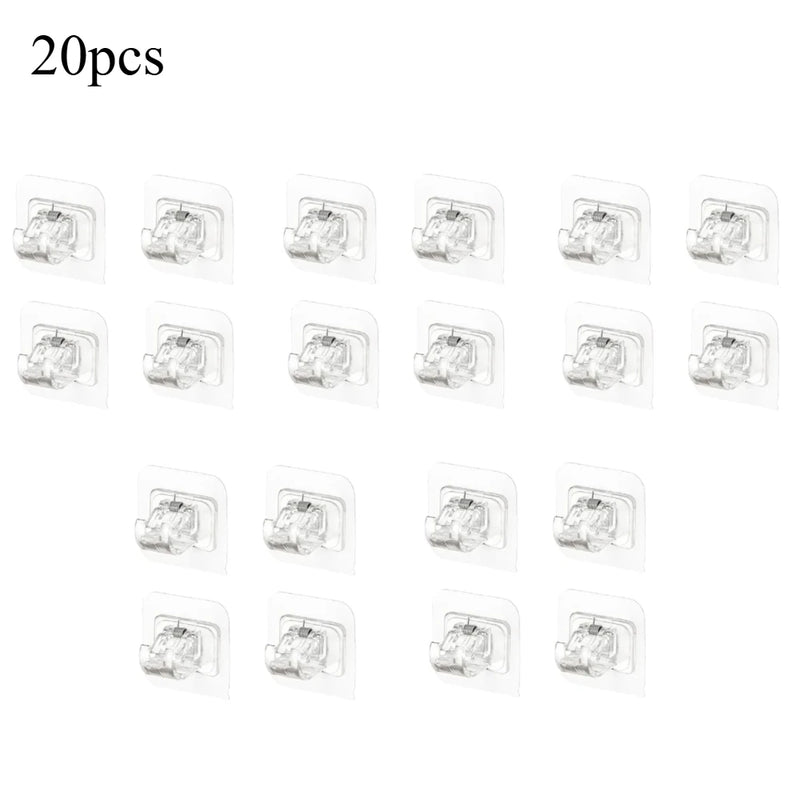 Self-Adhesive Curtain Rod Clip Hooks