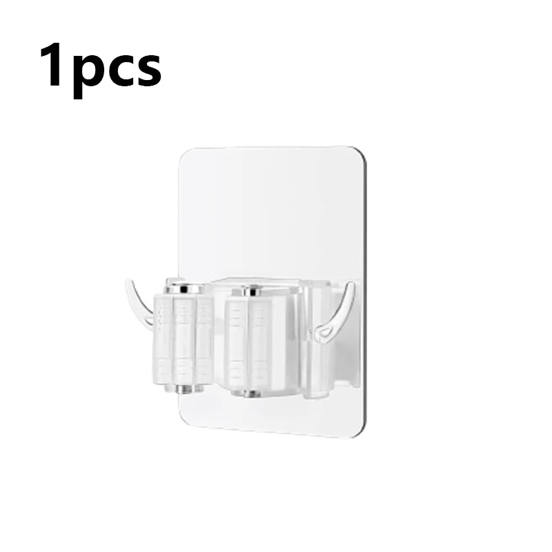 Self-Adhesive Wall Mount Broom & Mop Holder