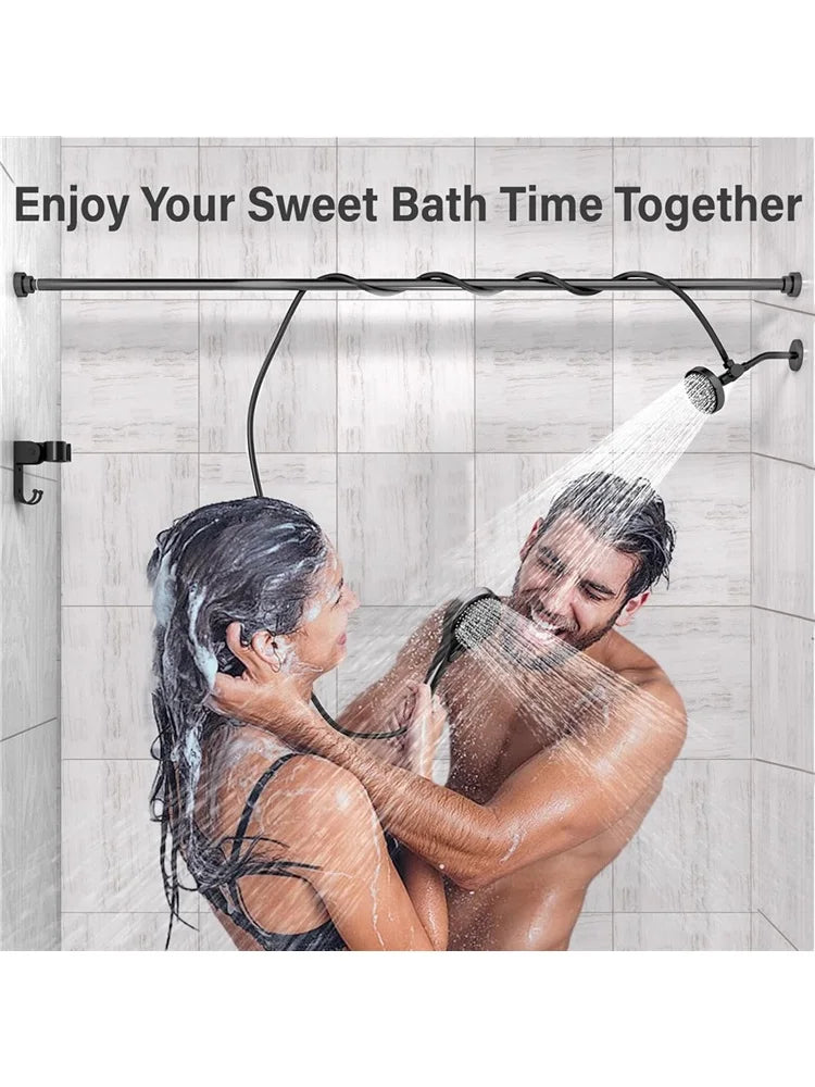 Dual Shower Head System with Adjustable Arms