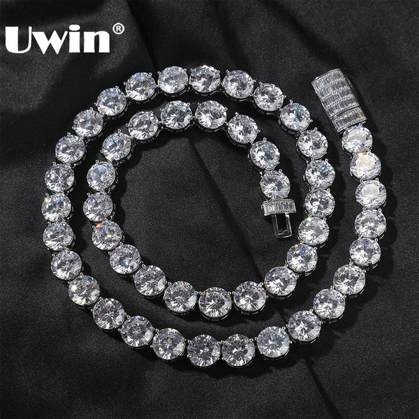 10mm Icy Cubic Zirconia Tennis Necklace