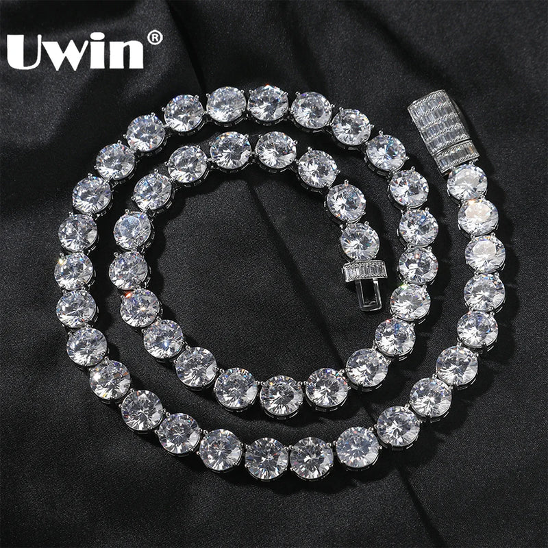 10mm Icy Cubic Zirconia Tennis Necklace
