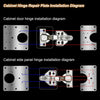 Stainless Steel Hinge Repair Plate Set for Cabinet Doors