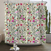 Mandala Boho Shower Curtain with Floral Print