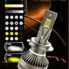 Smart App Control LED Headlight Bulbs with Triple Color Modes