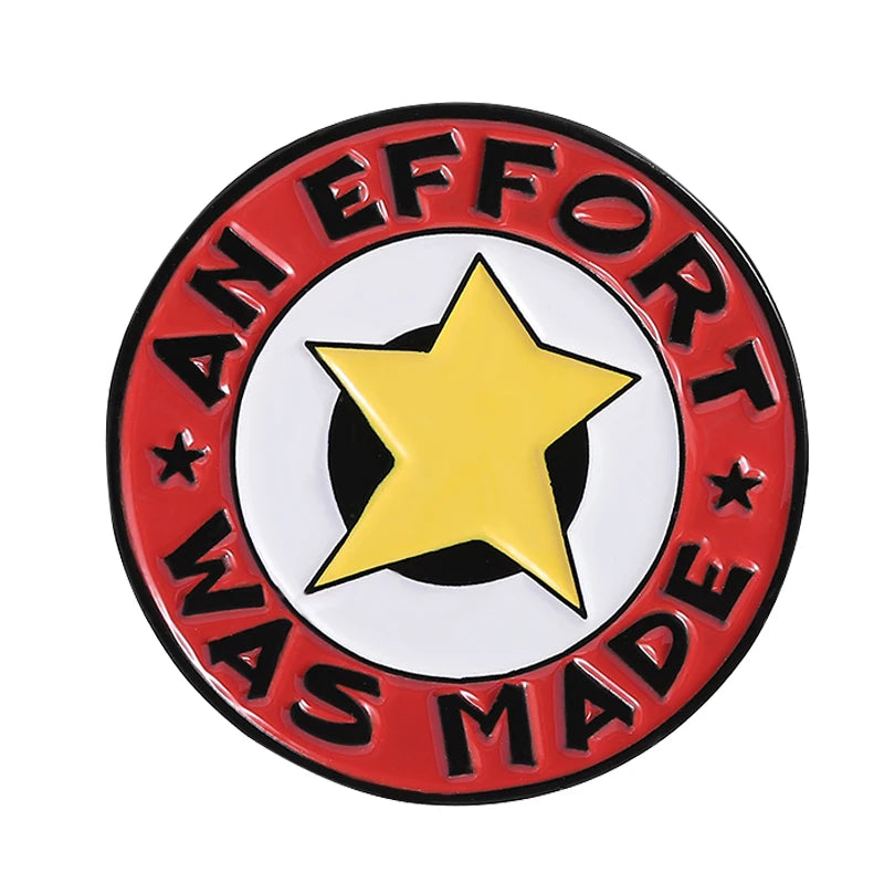 Fun Meteor Enamel Pin with Star Design