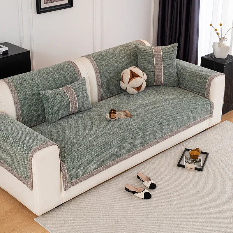 Chenille Non-Slip Sofa Cover for Pets and Everyday Comfort