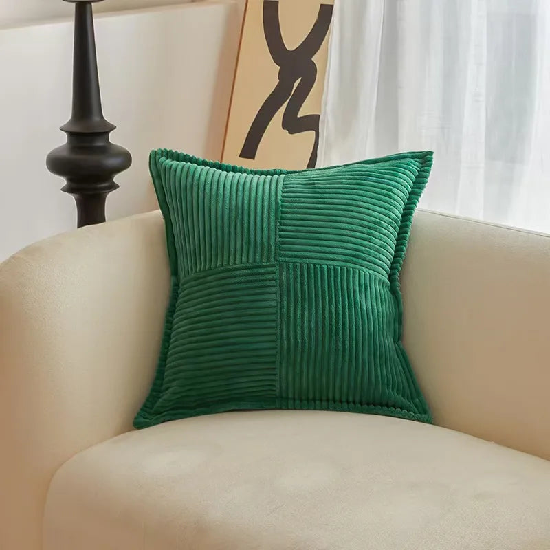 Corduroy Lumbar Pillow Cover for Office and Home