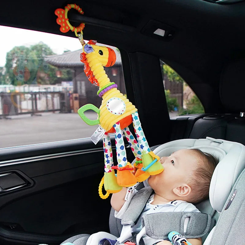 Musical Plush Animal Rattle & Teether Toy for Babies