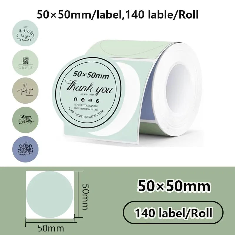Self-Adhesive Thermal Label Rolls for Mini Printers