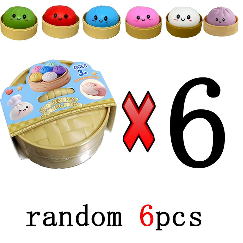 Juguete Antiestrés Squishy de Dumpling con Purpurina