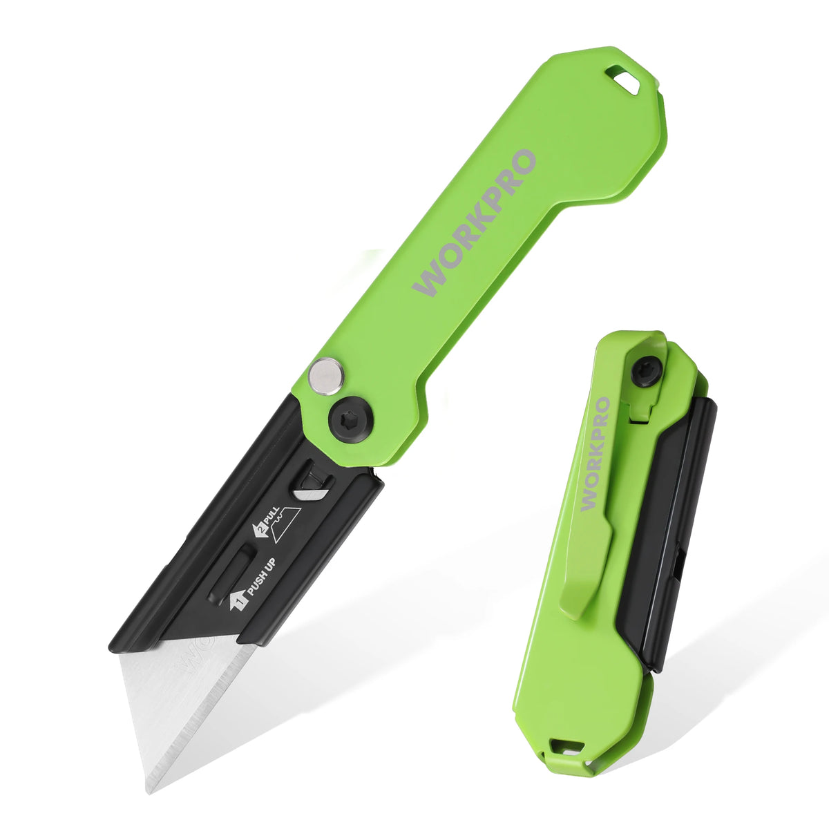 3-Pack Folding Utility Knife Set with Quick-Change Blades & Pocket Clip