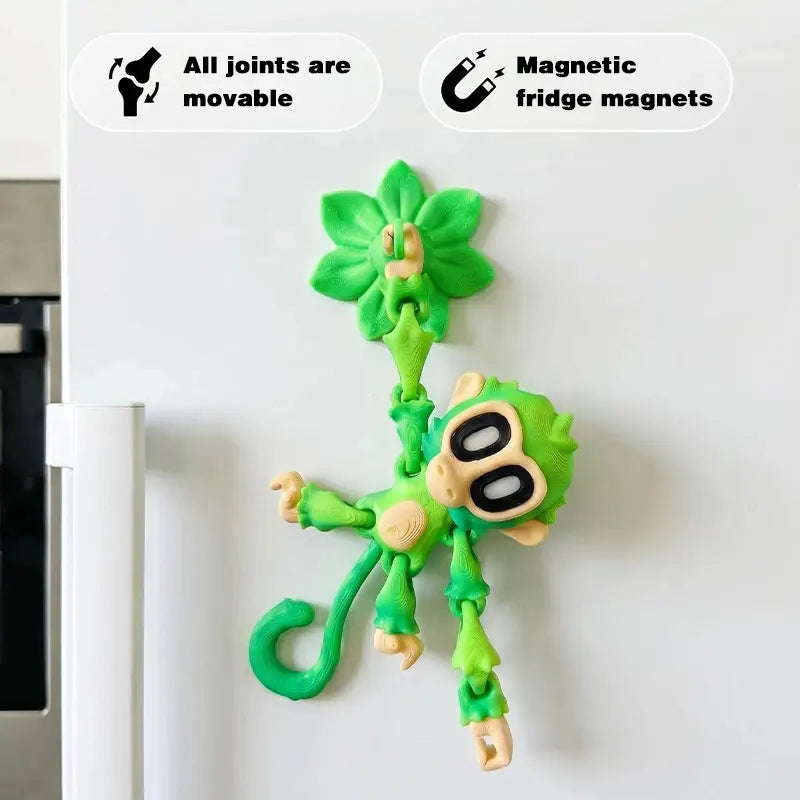 Articulated 3D Monkey Fridge Magnet