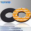 A pair of black and orange handlebar grips for dirt bikes and motorcycles