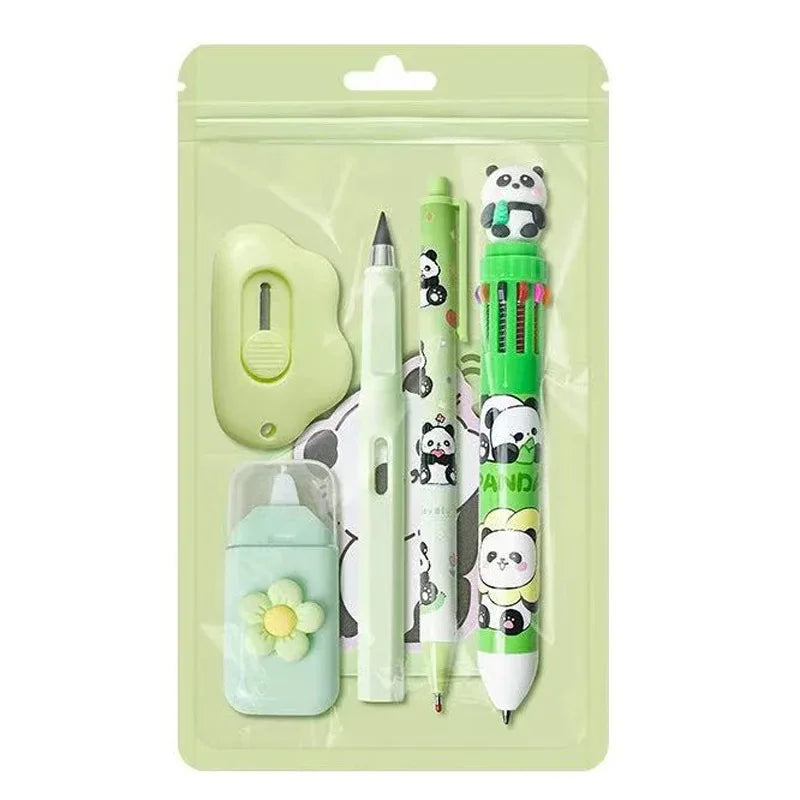 Kawaii Cartoon School Supplies Gift Set