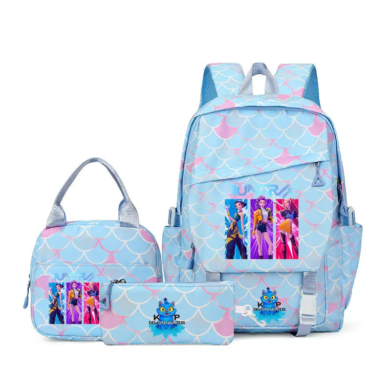KPop Demon Hunters Backpack Set with Lunch Bag and Pencil Case