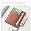 Slim Zippered Card Wallet for Women - Compact Multi-Slot Purse