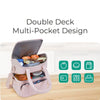 Insulated Double-Deck Lunch Tote with Leakproof Lining