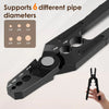 6-Position Tube Repair Pliers for Copper and Aluminum Pipes