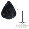 Black teardrop-shaped adhesive guitar pick holder with dimensions 30mm or 1.18in.