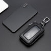 Compact Leather Key Case with Built-in Mirror