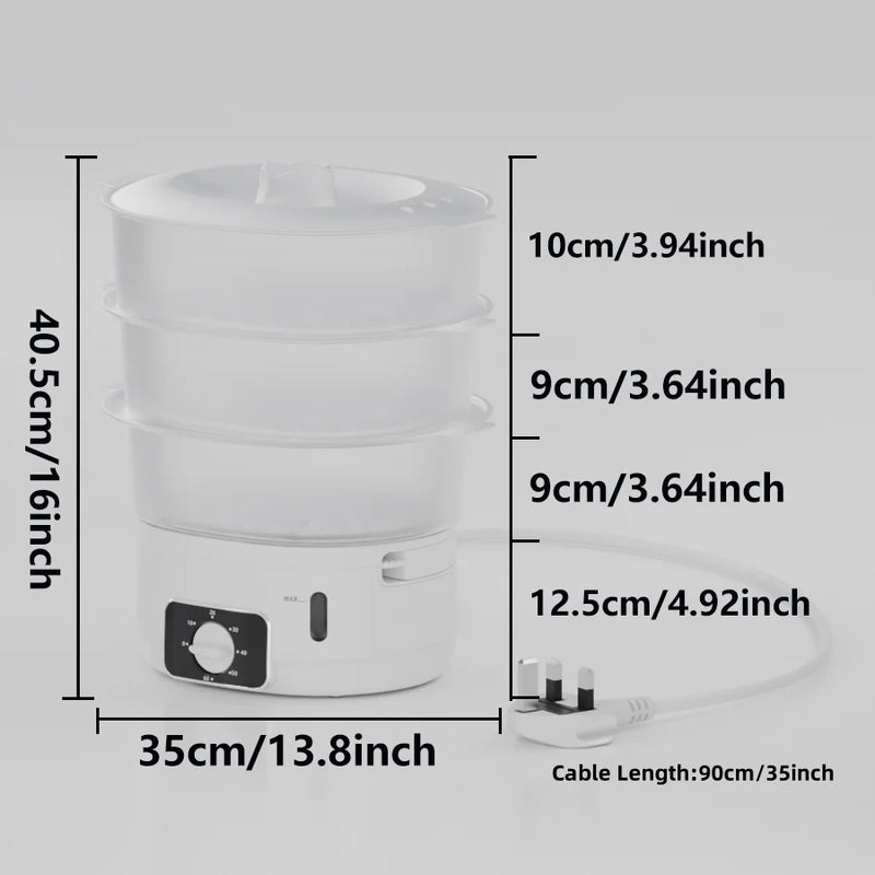 13L Electric Food Steamer with Timer