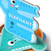 High quality grey die cutting of an elephant shape magnetic alphabet sticker