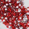 Red Glass Flatback Rhinestones - Multi-Color Glitter Round Crystals for DIY Crafts