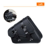 Black PU leather tool and storage pouch for universal motorcycle side saddlebags