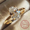 Oval Sterling Silber Verlobungsring
