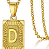 Initial Pendant Necklace in Stainless Steel