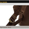 Vintage Canvas Backpack with Leather Accents – Large Capacity Travel & Laptop Bag