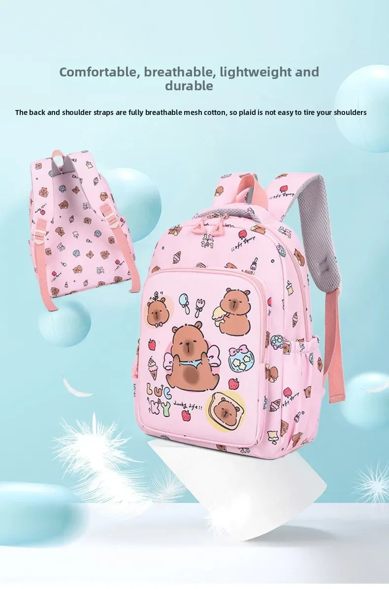 Capybara Cartoon Backpack Set for Kids