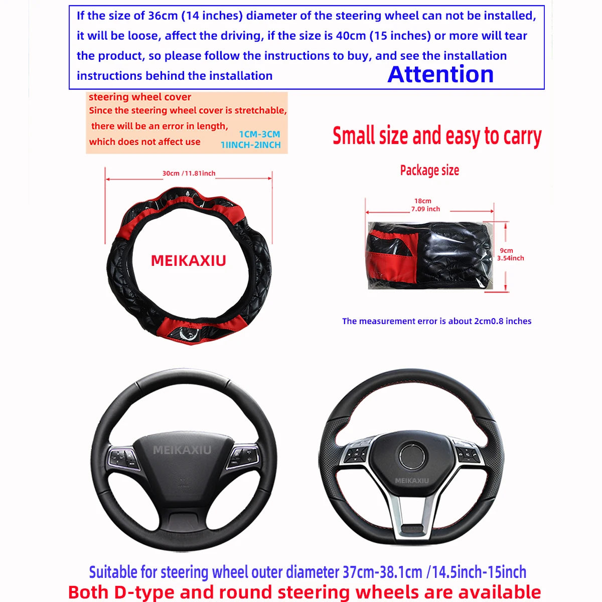 Crystal Carbon Fiber Steering Wheel Cover with 3D Embroidery