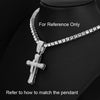 Iced-Out Cross Pendant Necklace with Tennis Chain