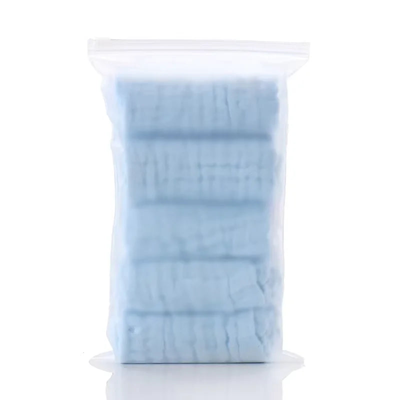 Baby Muslin Washcloths, 5-Pack Soft Cotton Gauze Towels