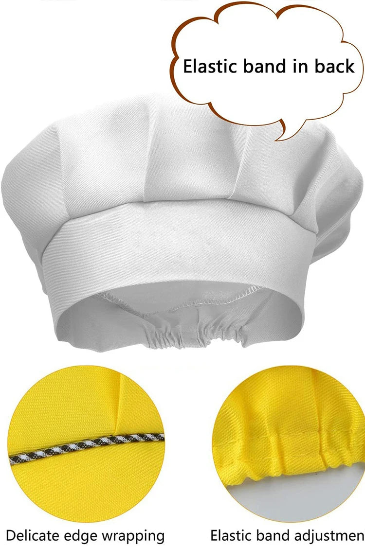 Kids' Chef Apron and Hat Set – Waterproof Cooking & Painting Smock for Boys and Girls