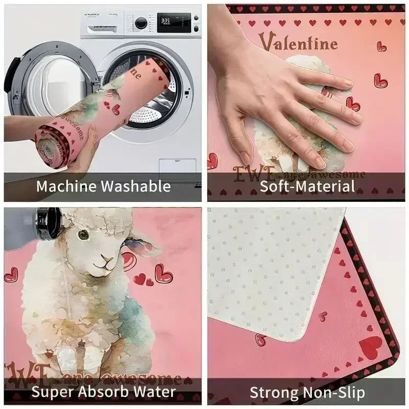 A set of decorative silicone mats featuring various designs including a Valentine heart pattern, a soft material, and a stron