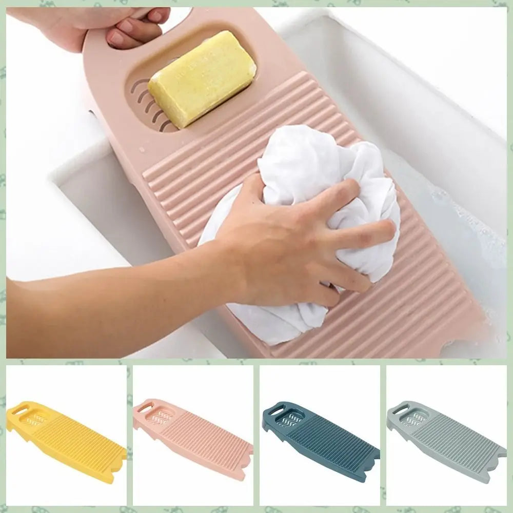 Durable Plastic Washboard with Integrated Soap Trough