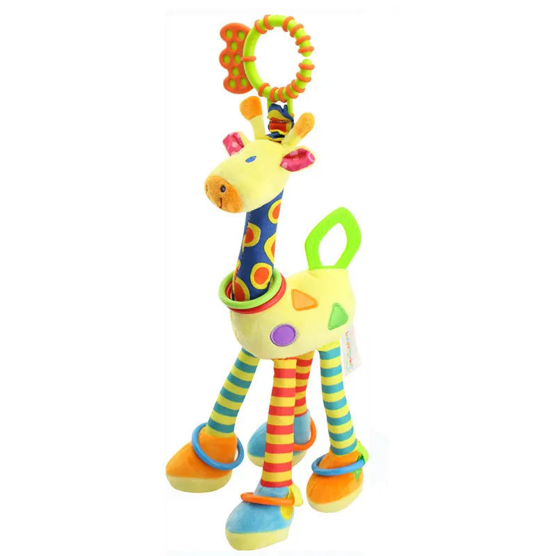 Musical Plush Animal Rattle & Teether Toy for Babies