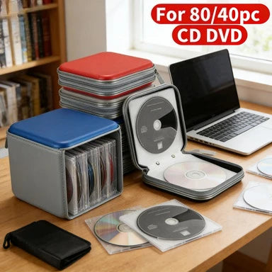 EVA Hard Shell CD/DVD Storage Case – Holds 40 Discs