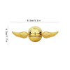 Golden metal angel wings fidget spinner with a spherical top