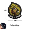 Funny Cat Face PVC Morale Patch with Hook-and-Loop Backing