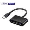 Adapterkabel und Stecker für den Type-C Multi-Card-Leser.