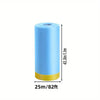 A roll of light blue pre-taped masking film for painting projects, measuring 25 meters long.
