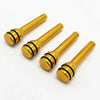 Four gold-colored aluminum alloy car door lock pins shown against a white background.