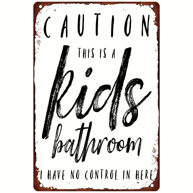Vintage Metal Bathroom Sign - "This Is A Bathroom, Not An Internet Cafe"