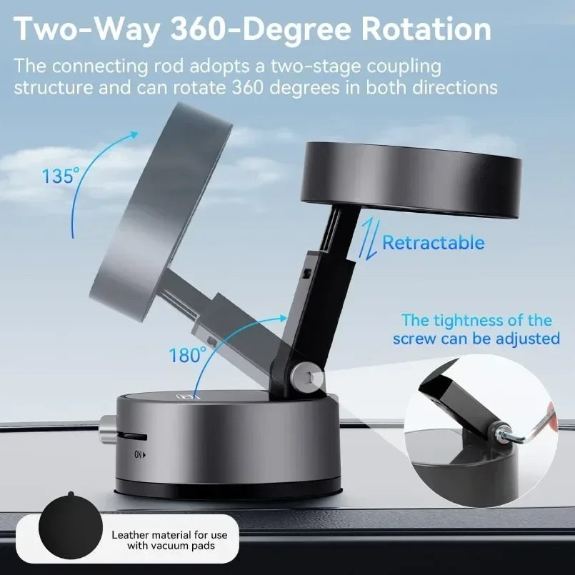 Magnetic Retractable Car Phone Mount