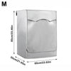 A white waterproof washing machine cover featuring a roll edge design.